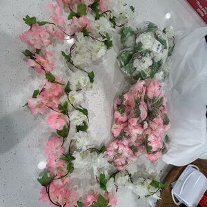 Pink and White Floral Garland
